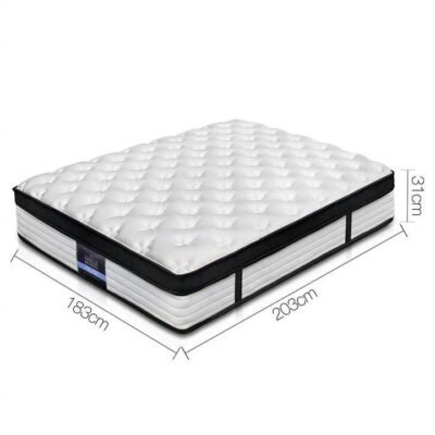 Giselle Bedding Devon Euro Top Pocket Spring Mattress 31cm Thick King Sleep Zone Giselle Bedding Devon Euro Top Pocket Spring Mattress 31cm Thick King