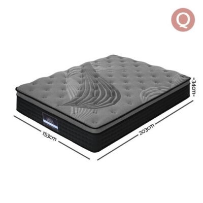 Giselle Bedding Alanya Euro Top Pocket Spring Mattress 34cm Thick Queen Sleep Zone Giselle Bedding Alanya Euro Top Pocket Spring Mattress 34cm Thick Queen