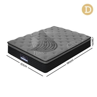 Giselle Bedding Alanya Euro Top Pocket Spring Mattress 34cm Thick Double Sleep Zone Giselle Bedding Alanya Euro Top Pocket Spring Mattress 34cm Thick Double