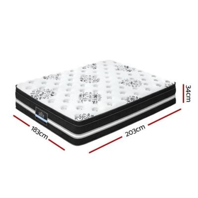 Giselle Bedding Donegal Euro Top Cool Gel Pocket Spring Mattress 34cm Thick King Sleep Zone Giselle Bedding Donegal Euro Top Cool Gel Pocket Spring Mattress 34cm Thick King