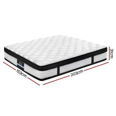 Giselle Bedding Devon Euro Top Pocket Spring Mattress 31cm Thick Queen Sleep Zone Giselle Bedding Devon Euro Top Pocket Spring Mattress 31cm Thick Queen