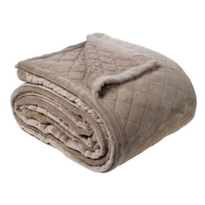 Mansfield Sherpa Blanket Silver Grey Super King Sleep Zone Mansfield Sherpa Blanket Silver Grey Super King