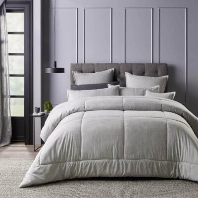 Maynard Comforter Set Grey Single/Double Sleep Zone Maynard Comforter Set Grey Single/Double