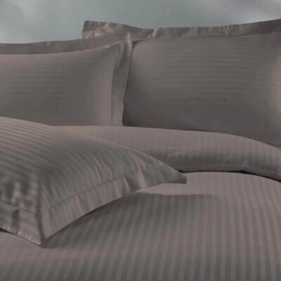Royal Comfort 1200TC Damask Stripe Cotton Blend Quilt Cover Set King Charcoal Grey Sleep Zone Royal Comfort 1200TC Damask Stripe Cotton Blend Quilt Cover Set King Charcoal Grey