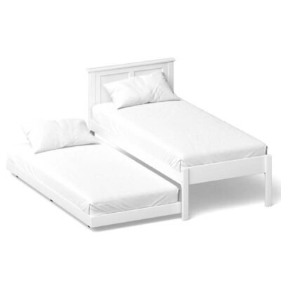 Taylor Trundle Frame for Single Bed White Sleep Zone Taylor Trundle Frame for Single Bed White