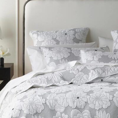 Leona Queen White Polyester Bedspread Set