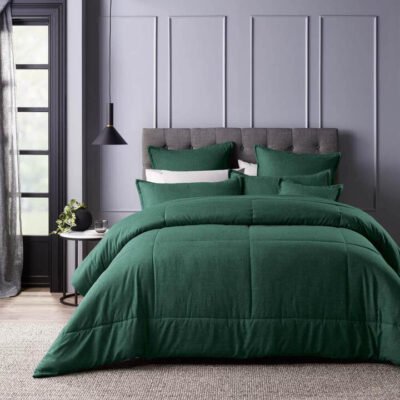 Maynard Comforter Set Green Queen/King