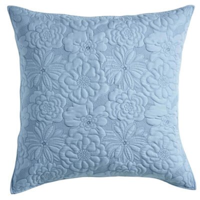 Sabrina European Pillowcase Blue Sleep Zone Sabrina European Pillowcase Blue