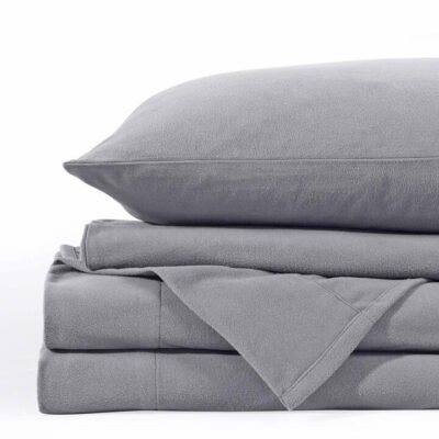 Royal Comfort Polar Fleece Flannel Sheet Set Single Grey Sleep Zone Royal Comfort Polar Fleece Flannel Sheet Set Single Grey