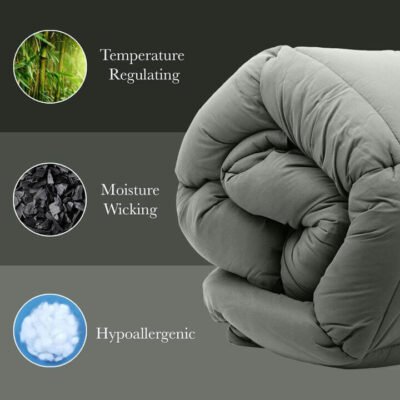 Royal Comfort Ultra-Warm 800Gsm Charcoal Quilt – Single Sleep Zone Royal Comfort Ultra-Warm 800Gsm Charcoal Quilt - Single