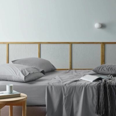 Natural Sleep Recycled Cotton And Bamboo Sheet Set Silver King Single