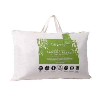 Natural Sleep White Bamboo Blend Medium Profile Pillow 750g Sleep Zone Natural Sleep White Bamboo Blend Medium Profile Pillow 750g