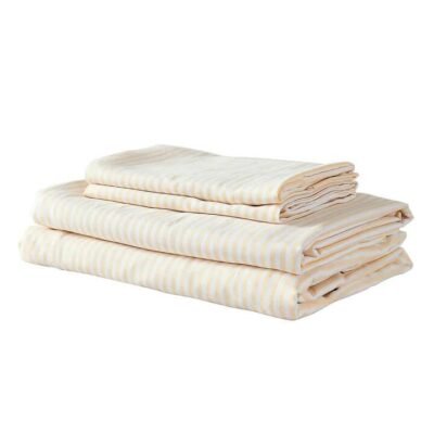 Royal Comfort Blend Sheet Set with Stripe King Beige