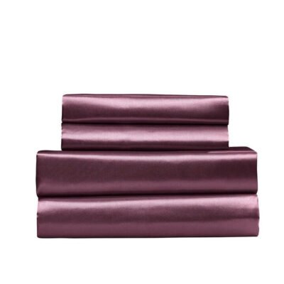 Royal Comfort 4 Piece Satin Sheet Set King Malaga Wine Sleep Zone Royal Comfort 4 Piece Satin Sheet Set King Malaga Wine