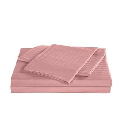 Royal Comfort Kensington 1200TC 100% Cotton Stripe Quilt Cover Set SuperKing Desert Rose Sleep Zone Royal Comfort Kensington 1200TC 100% Cotton Stripe Quilt Cover Set SuperKing Desert Rose