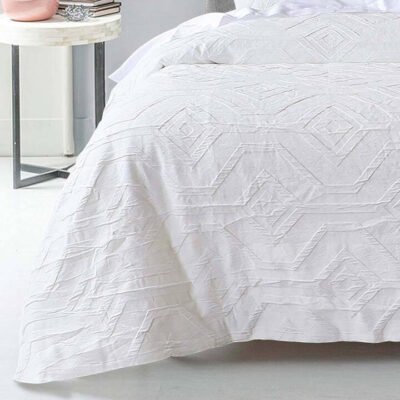 Kora King Quilt Cover Set White Sleep Zone Kora King Quilt Cover Set White