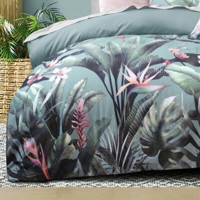 Mika King Green Quilt Cover Set Sleep Zone Mika King Green Quilt Cover Set