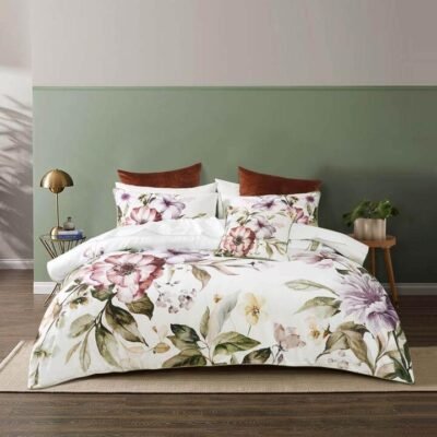 Minette King Quilt Cover Set White Sleep Zone Minette King Quilt Cover Set White
