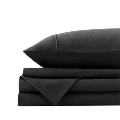 Royal Comfort Washed 100 % Cotton Sheet Set Single Charcoal Sleep Zone Royal Comfort Washed 100 % Cotton Sheet Set Single Charcoal