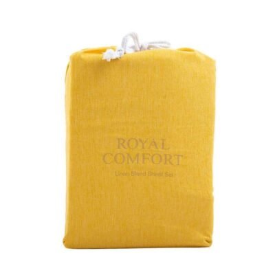 Royal Comfort Blend Sheet Set Queen Mustard Gold