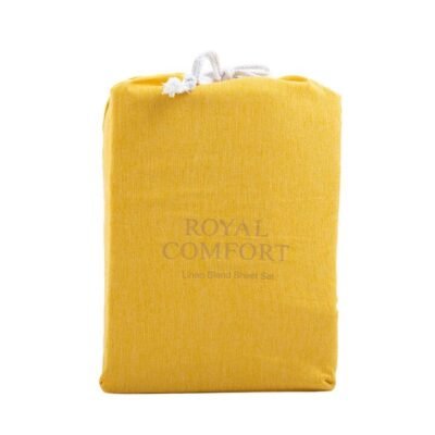 Royal Comfort Blend Sheet Set King Mustard Gold