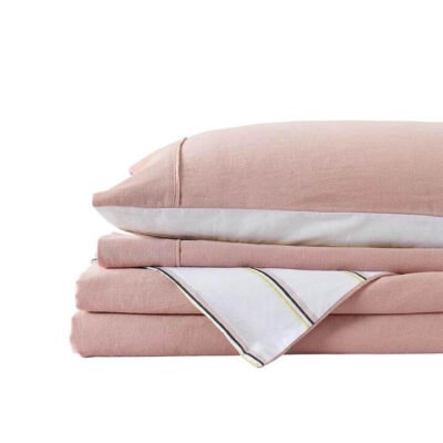 Royal Comfort Hemp Braid Quilt Cover Set Stripe King Dusk Pink Sleep Zone Royal Comfort Hemp Braid Quilt Cover Set Stripe King Dusk Pink