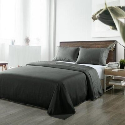 Royal Comfort Blended Bamboo Sheet Queen Set Charcoal