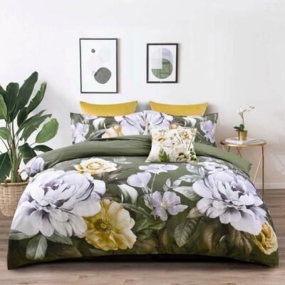 Makayla Quilt Cover Set Green Double Sleep Zone Makayla Quilt Cover Set Green Double
