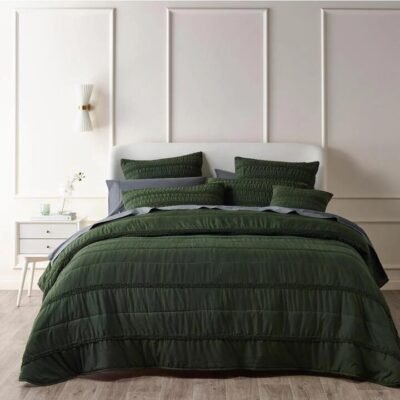 Vienna Double Green Bedspread Set Sleep Zone Vienna Double Green Bedspread Set