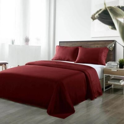 Royal Comfort Blended Bamboo Sheet Set King Malaga Wine
