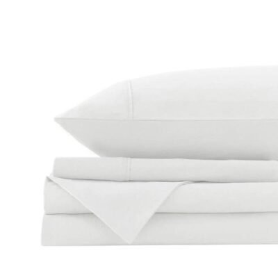 Royal Comfort Washed 100 % Cotton Sheet Set Single White Sleep Zone Royal Comfort Washed 100 % Cotton Sheet Set Single White