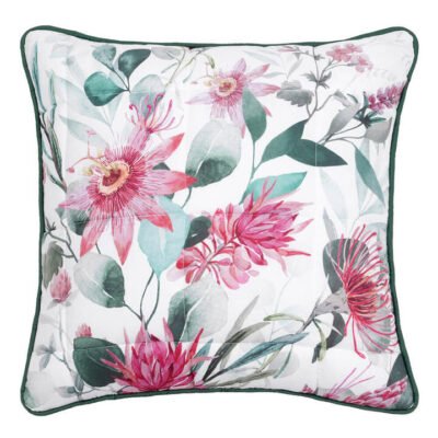 Nikita Square White Velvet Cushion Sleep Zone Nikita Square White Velvet Cushion