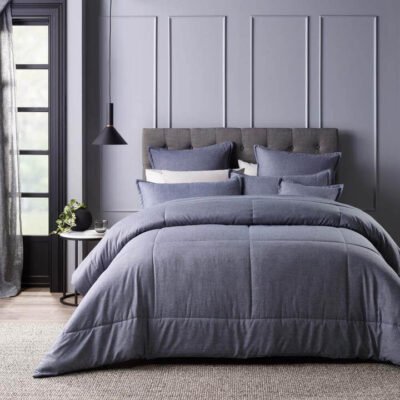 Maynard Comforter Set Blue Queen/King