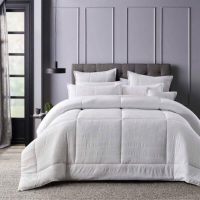 Porter Comforter Set White Queen/King Sleep Zone Porter Comforter Set White Queen/King
