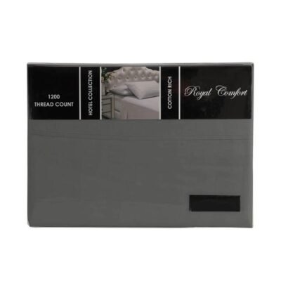 Royal Comfort 1200 Thread Count Damask Stripe Cotton Blend Sheet Set King Charcoal Grey Sleep Zone Royal Comfort 1200 Thread Count Damask Stripe Cotton Blend Sheet Set King Charcoal Grey