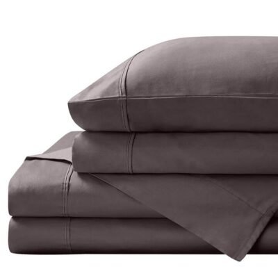 Royal Comfort 1500TC Cotton Rich Fitted 4 Piece Sheet Set King Dusk Grey Sleep Zone Royal Comfort 1500TC Cotton Rich Fitted 4 Piece Sheet Set King Dusk Grey