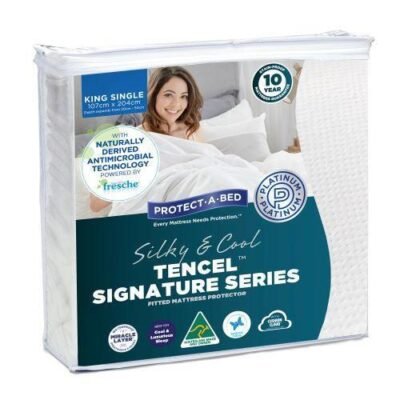 Silky Cool Tencel King Single Mattress Protector Sleep Zone Silky Cool Tencel King Single Mattress Protector