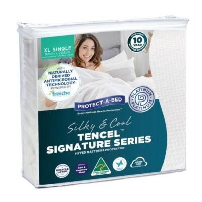 Silky Cool Tencel XL Single Mattress Protector Sleep Zone Silky Cool Tencel XL Single Mattress Protector