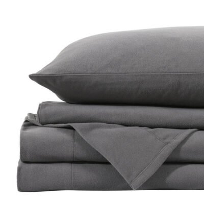 Royal Comfort Polar Fleece Flannel Sheet Set Double Charcoal Sleep Zone Royal Comfort Polar Fleece Flannel Sheet Set Double Charcoal