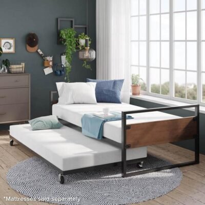 Suzanne Ironline Bamboo Wood and Metal Daybed Black Sleep Zone Suzanne Ironline Bamboo Wood and Metal Daybed Black