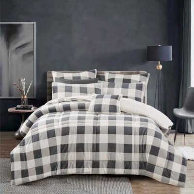 Naya Comforter Set Charcoal Super King Sleep Zone Naya Comforter Set Charcoal Super King
