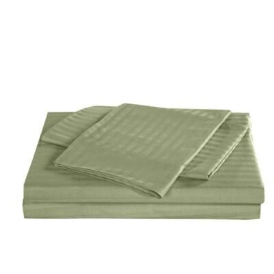 Royal Comfort Kensington 1200TC 100% Cotton Stripe Sheet Set Double Olive Sleep Zone Royal Comfort Kensington 1200TC 100% Cotton Stripe Sheet Set Double Olive