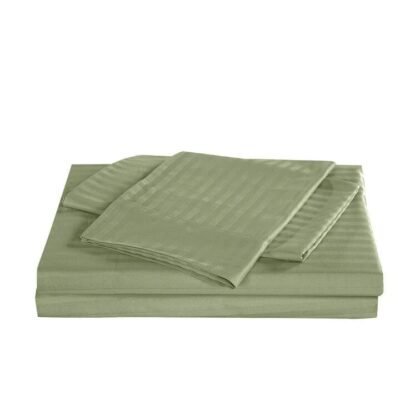Royal Comfort Kensington 1200TC 100% Cotton Stripe Quilt Cover Set Super King Olive Sleep Zone Royal Comfort Kensington 1200TC 100% Cotton Stripe Quilt Cover Set Super King Olive