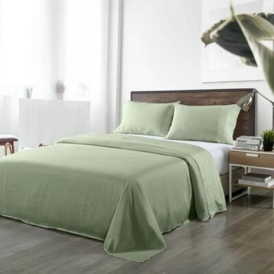 Royal Comfort Blended Bamboo Sheet Set Queen Sage Green