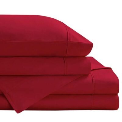 Royal Comfort Balmain 1000TC Bamboo Cotton Sheet Set King Bordeaux Sleep Zone Royal Comfort Balmain 1000TC Bamboo Cotton Sheet Set King Bordeaux