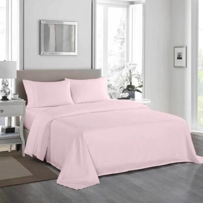 Royal Comfort 1200TC Ultrasoft 4 Piece Sheet Set Double Soft Pink Sleep Zone Royal Comfort 1200TC Ultrasoft 4 Piece Sheet Set Double Soft Pink