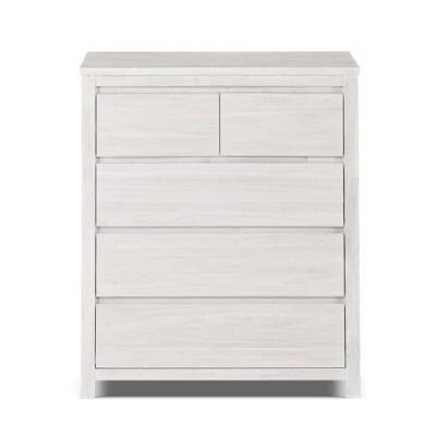 Riviera 5 Drawer Chest White Sleep Zone Riviera 5 Drawer Chest White